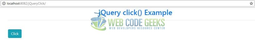 jQuery click() - Output page