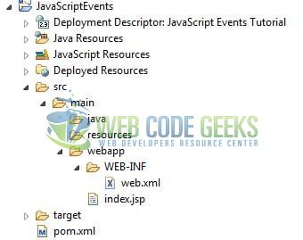 JavaScript Events - Application Project Structure