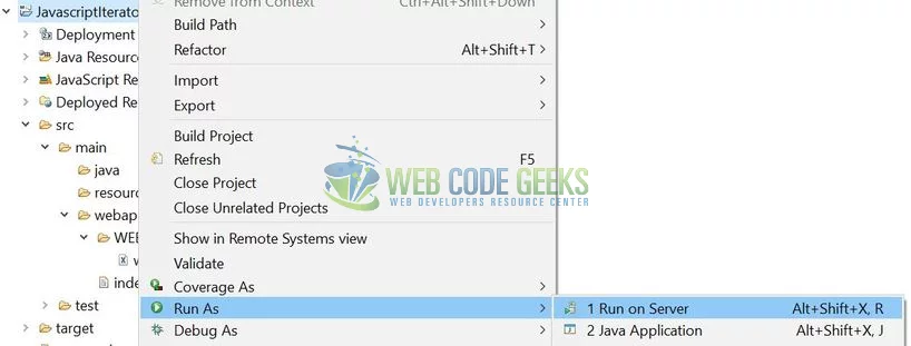 JavaScript Iterators - Deploy Application on Tomcat