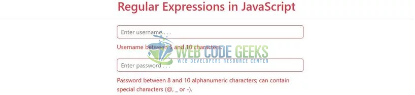 JavaScript RegEx - Regular Expression validations