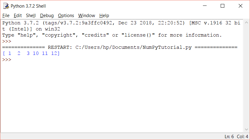 Python NumPy Array