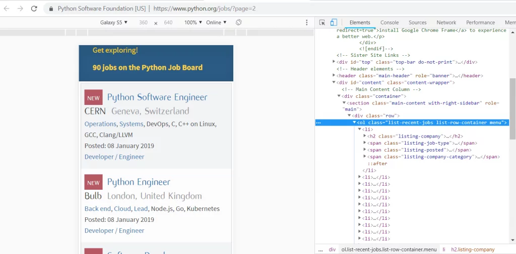 Rastreador web de Python
