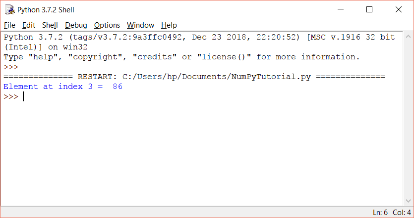 Python NumPy Array