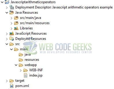 JavaScript Arithmetic Operators - Project Structure