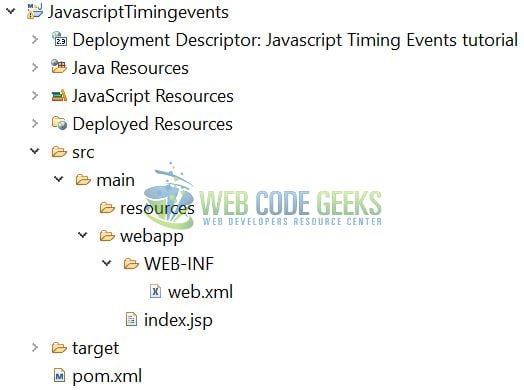 JavaScript Timing Events - Application Project Structure