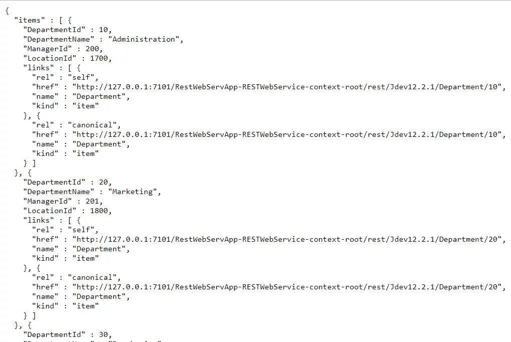 Tabla de Oracle JET
